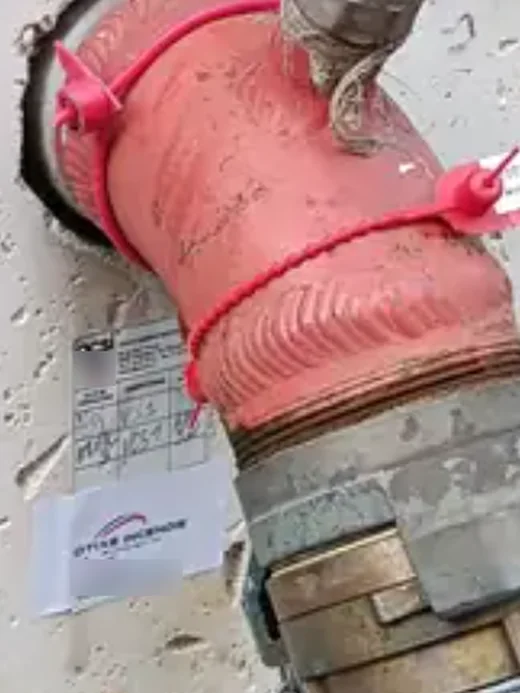 Raccord d'alimentation de colonne sèche avec étiquette de vérification OTIXE INCENDIE